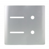 Placa p/ 2 Interruptores + 2 Furos 4x4 - Novara Prata